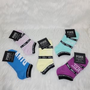 PINK Victoria's Secret collegiate collection socks.